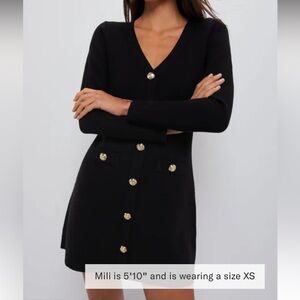 HYACINTH HOUSE

Black Elizabeth Knit Dress